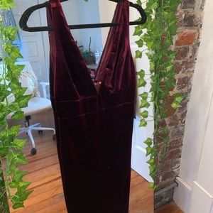 Wine Red Lulus Cocktail Dress.